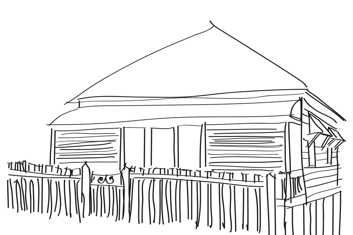 sketch of heritage home